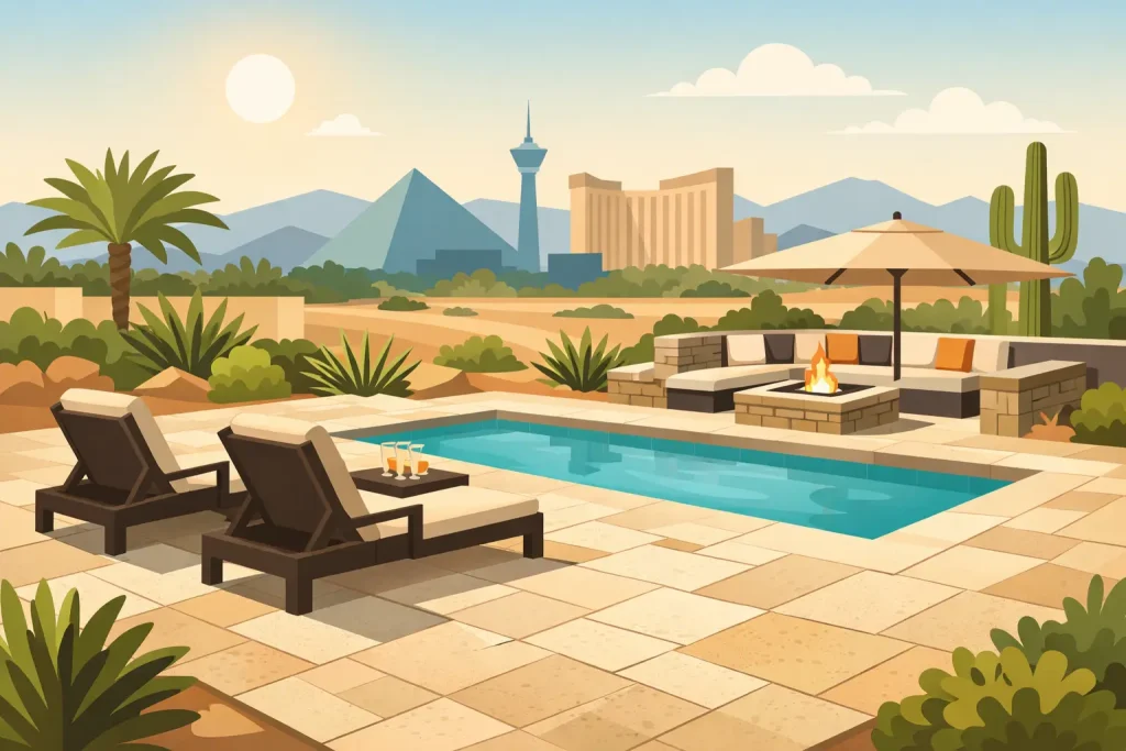 Travertine Patio Installation Las Vegas Guide - Green Planet Landscaping & Pools, Inc. Travertine Patio Installation Las Vegas Guide