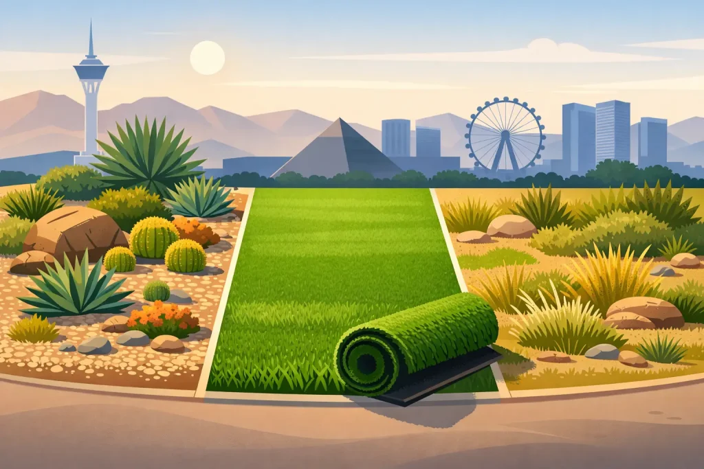 Xeriscape Turf Comparison for Las Vegas Yards - Green Planet Landscaping & Pools, Inc. Xeriscape Turf Comparison for Las Vegas Yards