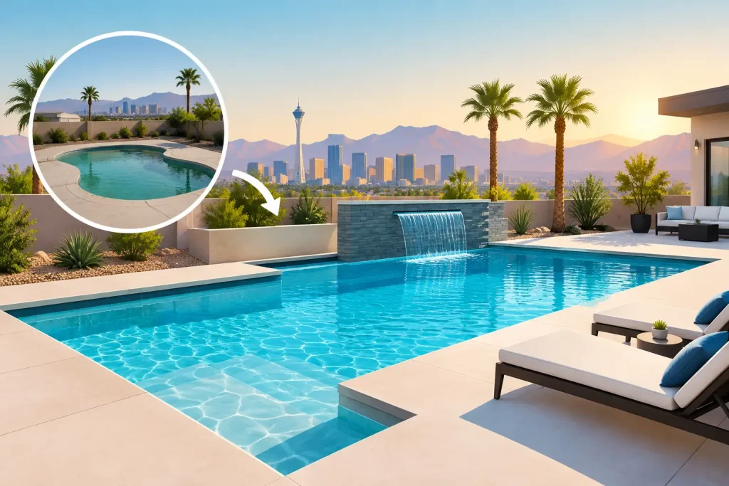 A Pool Renovation Example Built for Las Vegas