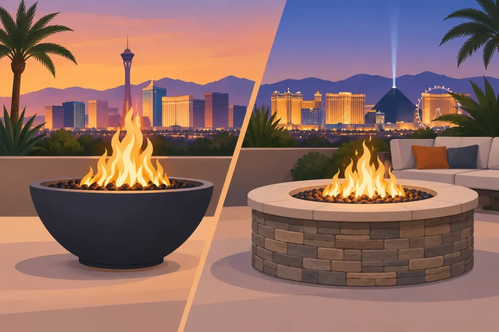 Fire Bowls Versus Fire Pits for Las Vegas