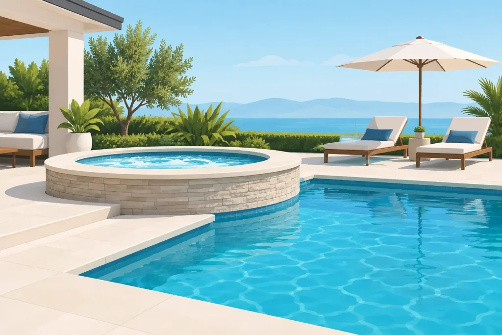 How to Plan Spa Placement Poolside for Comfort