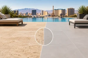 Travertine Versus Porcelain for Las Vegas Decks
